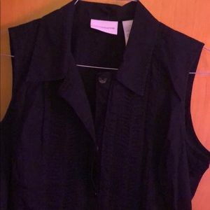 Liz Clairborne blk sleeveless blouse